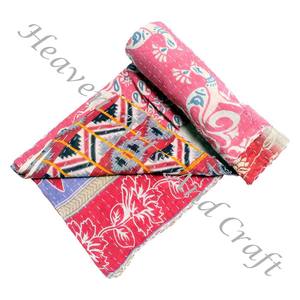 Kantha <b>Quilt</b> Gudari Kantha <b>Quilt</b> Gudari Hot Selling Wholesale Gold Supplier GD2119 Handmade Kantha <b>Quilt</b> Cotton Printed <b>Indian</b> - Product Image 6