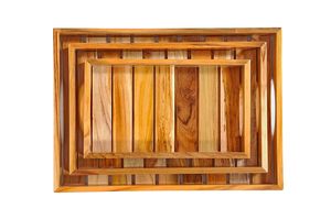 Plateau en bois naturel élégant le plus vendu pour le petit-déjeuner, les collations ou les boissons et maison élégante disponible au meilleur prix - Product Image 3