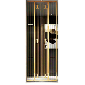 Élégant séparateur mural en acier inoxydable or rose avec motifs artistiques gravés pour la décoration intérieure de la maison et du bureau - Product Image 5