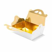 Boîtes de pâtes mod. Intérieur en or blanc SWEET avec poignée - Personnalisé en 1 couleur - 17 x 24