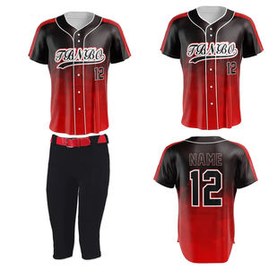 Concevez votre propre sublimation hommes à manches courtes maillot de football américain ensembles de maillots de baseball uniforme de softball avec logo du nom de l'équipe - Product Image 6