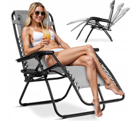 Chaise longue pliante moderne et portable la plus vendue, chaise de jardin, de piscine ou de patio, à gravité zéro