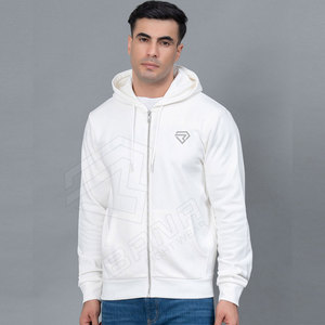 เสื้อมีฮู้ดแบบสวมหัวสำหรับผู้ชายขนาดใหญ่พิเศษเสื้อมีฮู้ดผ้าฝ้ายขนแกะมีซิปแขนยาวสำหรับผู้ชาย - Product Image 1