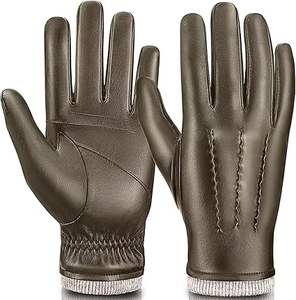 Gants en cuir classiques pour hommes de haute qualité OEM 100% Doublure en laine polaire ou cachemire 100% cuir véritable pour usage quotidien - Product Image 1