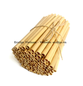 Logo de marque Pailles en bambou par pailles en bambou biodégradable peut emballage personnalisé, caractéristique biologique, réutilisable, fabriqué en tout naturel - Product Image 2