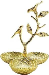 Caja de fruta seca con acabado dorado de diseño martillado hecho a mano para productos decorativos de mesa de Hotel en casa a precio mayorista - Product Image 3