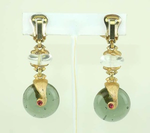 Women's Trendy <b>Heart</b> Dangle <b>Earrings</b> Drop And Stud Styles <b>Gold</b> Plated For Parties And Gifts - Product Image 4