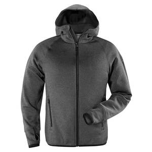 Venta al por mayor Spray de alta calidad lavado con ácido Hip Hop ropa de calle ropa desgastada sudadera suelta de gran tamaño hombres cremallera Sudadera con capucha - Product Image 5