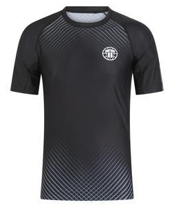 Rashguard à manches courtes noir respirant avec imprimé gris UPF50+ Séchage rapide Écologique - Product Image 1