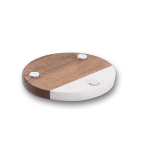 Sous-verre en marbre en bois personnalisé pour boissons cadeaux bureau à domicile mode organisateur de bureau en marbre ensembles prix abordable - Product Image 1