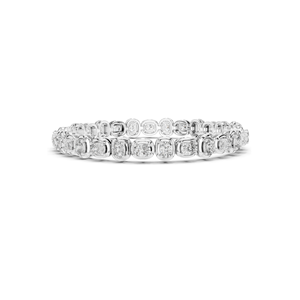 2.31 CT Lab Diamond Tennis <b>Bangle</b> <b>Bracelet</b> Round Brilliant Cut 10KT, 14KT, 18KT Gold & 925 <b>Silver</b> Rose, Yellow, White - Product Image 1