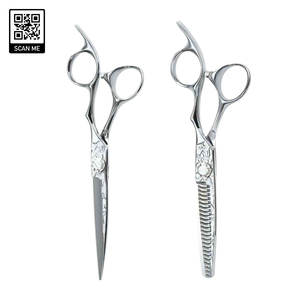 Juego de Tijeras de Peluquería Profesionales de Acero Inoxidable, Tijeras de Corte y Entresacado, Kit de Peluquería con Tensión Ajustable - Product Image 1