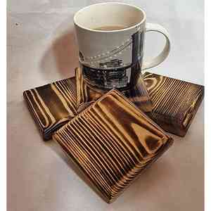 custom High quality square Acacia <b>Wood</b> Marble <b>Coasters</b> with Acacia <b>Wood</b> <b>coaster</b> accessories handmade - Product Image 5