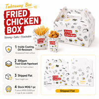 Emballages de restauration rapide de qualité supérieure, boîte biodégradable pour hamburgers avec logo, boîtes à emporter pour poulet frit avec poignée