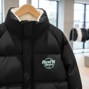 RexFit Sport Mens & Women's Winter Puffer Jacket High-Quality Outdoor <b>Down</b> Coat with Embroidery Logo - Product Image 3
