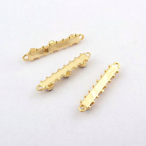 Conector hecho a mano de doble fianza de múltiples piedras preciosas de moda, diseñador de cuentas, Conector de barra de galvanoplastia sin cortar en bruto, suministros para encontrar - Product Image 2