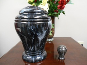 Wholesale American Style Black Zebra <strong>Marble</strong> Rectangle Urns Factory Discounted <strong>Price</strong> - Product Image 3