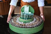 Plateau à chocolat en rotin de luxe Dessert Dates servant pour la fête nationale arabe Ramadan Kareem Eid Mubarak