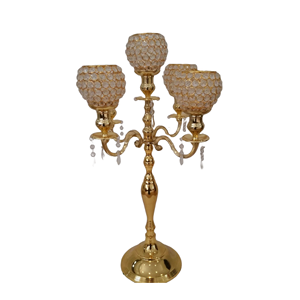 การออกแบบต่างประเทศชุดโคมไฟระย้าโลหะขัดทอง 2 อัน 5 แขนสําหรับงานแต่งงานและการตกแต่งบ้านสําหรับซัพพลายเออร์อินเดีย - Product Image 6