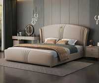 Lit plateforme en tissu de velours et bois écologique durable New Vision ASTOR Contemporary |   Ensemble de lit haut de gamme avec revêtement et support au sol pour