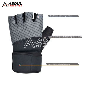 Guantes de Halterofilia de Medio Dedo con Logotipo Personalizado, Precio al por Mayor, Guantes de Gimnasio para Hombre - Product Image 6