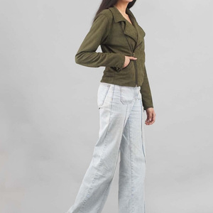 Wholesale Manufacturer Custom Chenille Embroidery Street Wear Original <b>Leather</b> <b>Jackets</b> Custom Logo Women <b>Genuine</b> <b>Leather</b> <b>Jacket</b> - Product Image 6