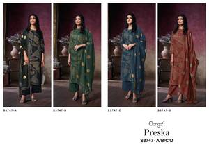 Ropa india y pakistaní de satén de algodón Premium bordada a mano colección Salwar Kameez ropa de fiesta a precios mayoristas - Product Image 5