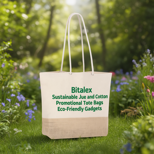 Borse Promozionali Sostenibili in Juta e Cotone Bitalex, Gadget Ecologici - Product Image 3