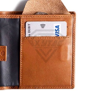 กระเป๋าสตางค์หนังแท้แบบบางสำหรับผู้ชายคลิปหนีบเงินแบบเปิดปิดหนัง PU ที่ทันสมัย - Product Image 5