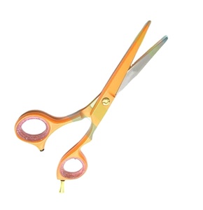 Ciseaux à cheveux pour gauchers avec poignée en caoutchouc durable, lame en acier inoxydable tranchante, 28 dents pour la coupe de cheveux professionnelle - Product Image 1