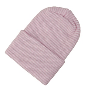 Bonnet en coton rayé pour bébé, couleur unie, turban doux, bonnet d'hôpital rayé pour nouveau-né, décontracté, 2026 - Product Image 4
