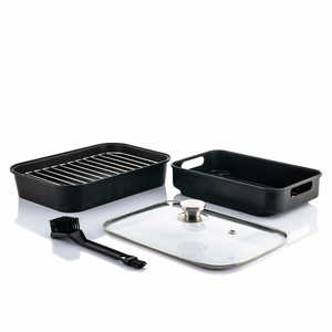 Friteuse à air InnovaGoods Fryinn 12-en-1 6000 Black Steel 3400 W 6 L avec grill, contrôle numérique, accessoires, livre de recettes, forme carrée - Product Image 2