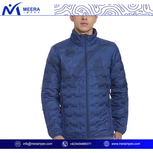 Men's Lightweight Winter Puffer Jacket - Windproof, Waterproof, Warm Quilted Down <b>Coat</b> with Hood for Outdoor Sports and <b>Travel</b> - Product Image 2