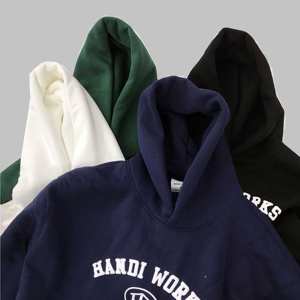 เสื้อฮู้ดสวมหัวแบบสวมหัวของผู้ชายสำหรับฤดูใบไม้ร่วงเสื้อสเวตเตอร์ผ้าฟลีซกันหนาวแบบสตรีทอบอุ่นโอเวอร์ไซส์350GSM ปักตามสั่งขายส่งจำนวนมาก - Product Image 2