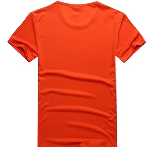 เสื้อยืดสีขาวเลือกตั้งสำหรับผู้ชายผ้าโพลีเอสเตอร์ OEM ออกแบบโลโก้แบบเรียบ - Product Image 4