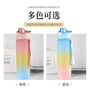 Botella de Agua Motivacional de 1 Litro Botella de Agua <span class=keywords><strong>con</strong></span> <span class=keywords><strong>Popote</strong></span> 1000 ML de Agua Deportes - Product Image 5