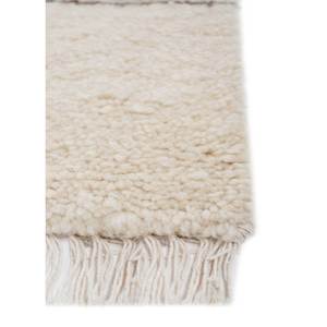 Tapis en laine ivoire Zuri AKWL-1640, grand format, noué à la main, motif géométrique abstrait, rectangulaire, 3D, pour salon, usage domestique - Product Image 4