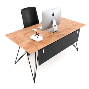 Minimalist Design Office/Bedroom <b>Computer</b> <b>Table</b> 140x80cm Powder-Coated Steel Legs BGD68061 - Product Image 3