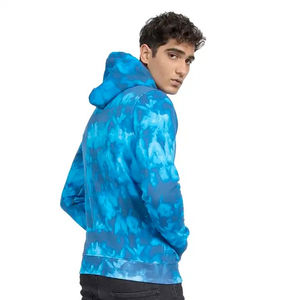 Venta al por mayor de alta calidad Neutral Oversize Pullover Tie Dye Hoodie Sudaderas con capucha de cuello básico de algodón mezclado bordado - Product Image 2