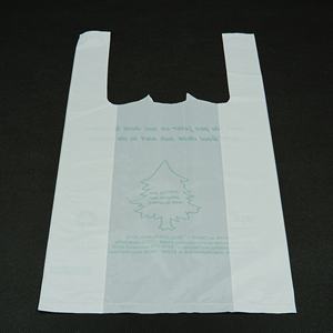 Bolsas de compras de plástico PE biodegradables ecológicas de supermercado, diseño de camiseta verde para utensilios de cocina, precio de fábrica de Vietnam - Product Image 4