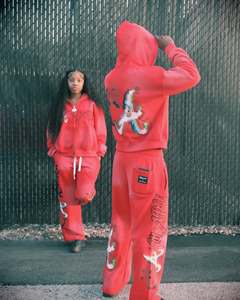 Chándal de invierno de alta calidad para hombre, conjunto de 2 piezas con cremallera, joggers holgados y trajes sostenibles, características transpirables - Product Image 6