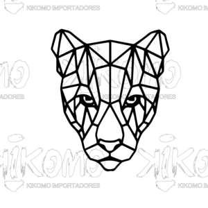 Cuadro geométrico de tigre negro en MDF - Product Image 3