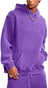 Service OEM prix de gros hommes pierre acide lavage vintage soleil fané personnalisé imprimé broderie sweats à capuche pour hommes - Product Image 2