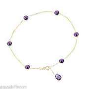 New Arrival 2026 Purple Gemstone <b>Anklet</b> <b>Gold</b> - Delicate <b>Gold</b> Chain Jewelry With Shiny Look and Detailing Work <b>Anklet</b> for Women - Product Image 2
