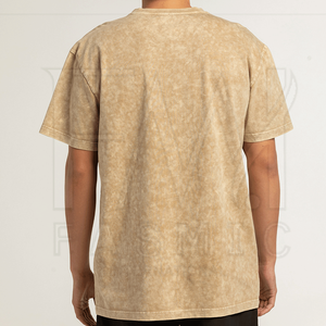 Recién llegado, camisetas lavadas con ácido para hombre, camisetas con anillos en blanco de tamaño personalizable de algodón 100% de alta calidad - Product Image 3