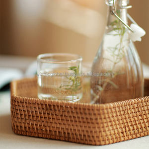 Plateau de service hexagonal pliable en rotin tressé, fait main, écologique, durable et écoresponsable, pour Noël, buffet, nourriture et fruits - Product Image 6