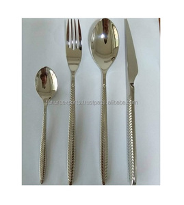 2025 ustensiles de cuisine outils couverts ensemble métal acier inoxydable couverts couverts taille personnalisée pour l'exportation de l'inde à la main - Product Image 4