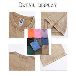 Camisetas Gráficas de Estilo Urbano, Camisetas Lisas, Ropa de Talla Grande para Hombre, Camiseta con Lavado Ácido, Camisetas Vintage Personalizadas Extra Grandes para Hombre - Product Image 4