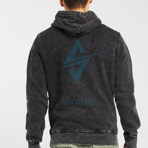 High Quality Custom Streetwear Winter Mens Acid Wash Vintage Oversized Heavyweight Cotton Fleece Eco-Friendly Hoodies - Product Image 6