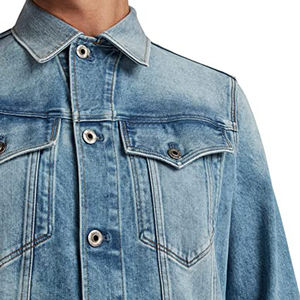 Veste en jean bleue pour homme, design de qualité supérieure, vente en gros, design personnalisé, veste en denim extensible et douce pour homme - Product Image 3